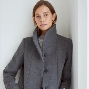 Wilfred Wool Cashmere Cocoon Coat in charcoal grey